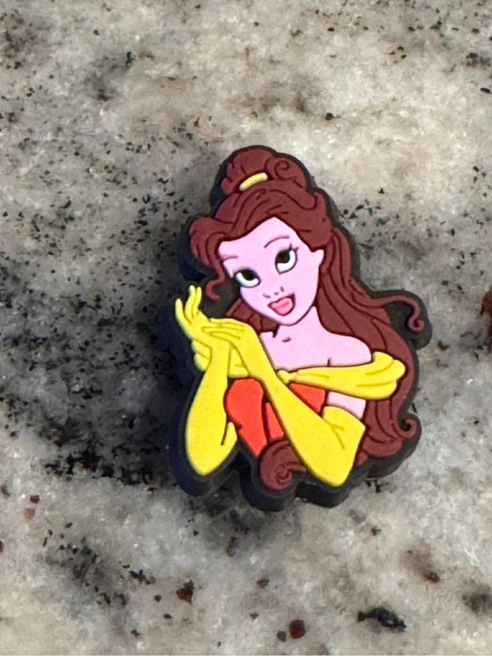 CROCS Yellow and Red Princess Charm Pin